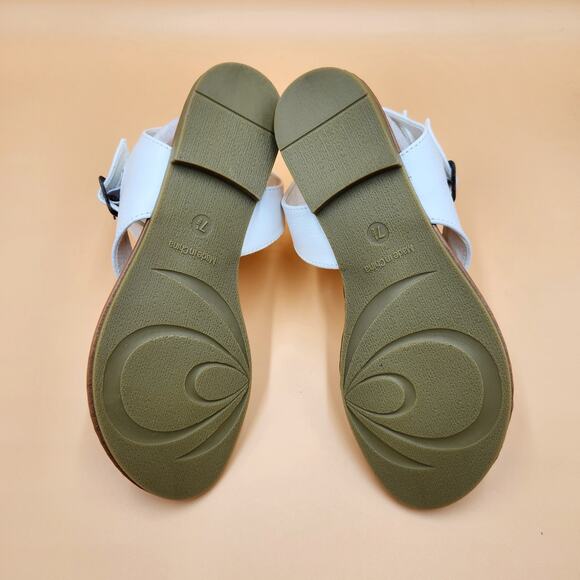 Journee Collection Women White Kyle Casual Ankle Strap Flat Sandals Size US 7.5 - Picture 5 of 5